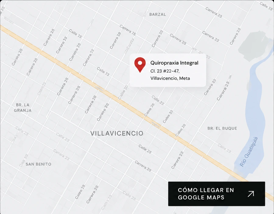 Mapa de ubicación en Villavicencio - Quiropraxia Integral